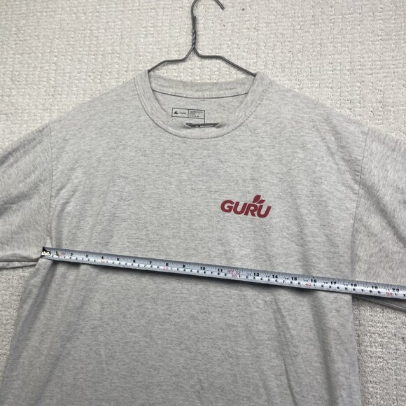 Guru Energy Long Sleeve Promo T-Shirt Men’s Sz L Gray Red Graphic Advertising - Picture 11 of 14